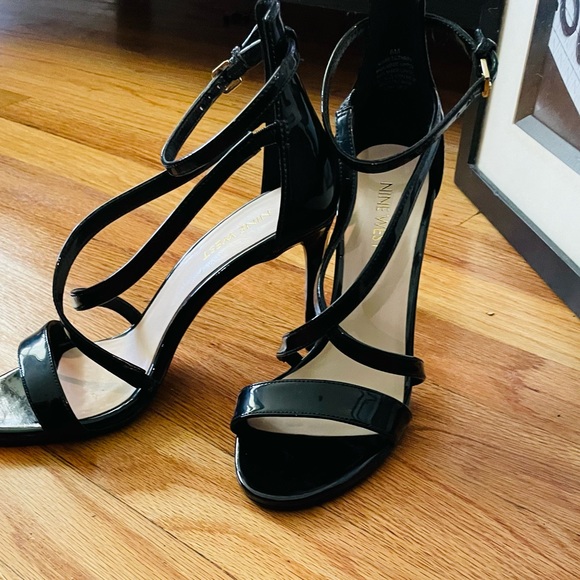 Nine West Patent Shine Gabriele Slim Heel Sandal - Picture 9 of 12